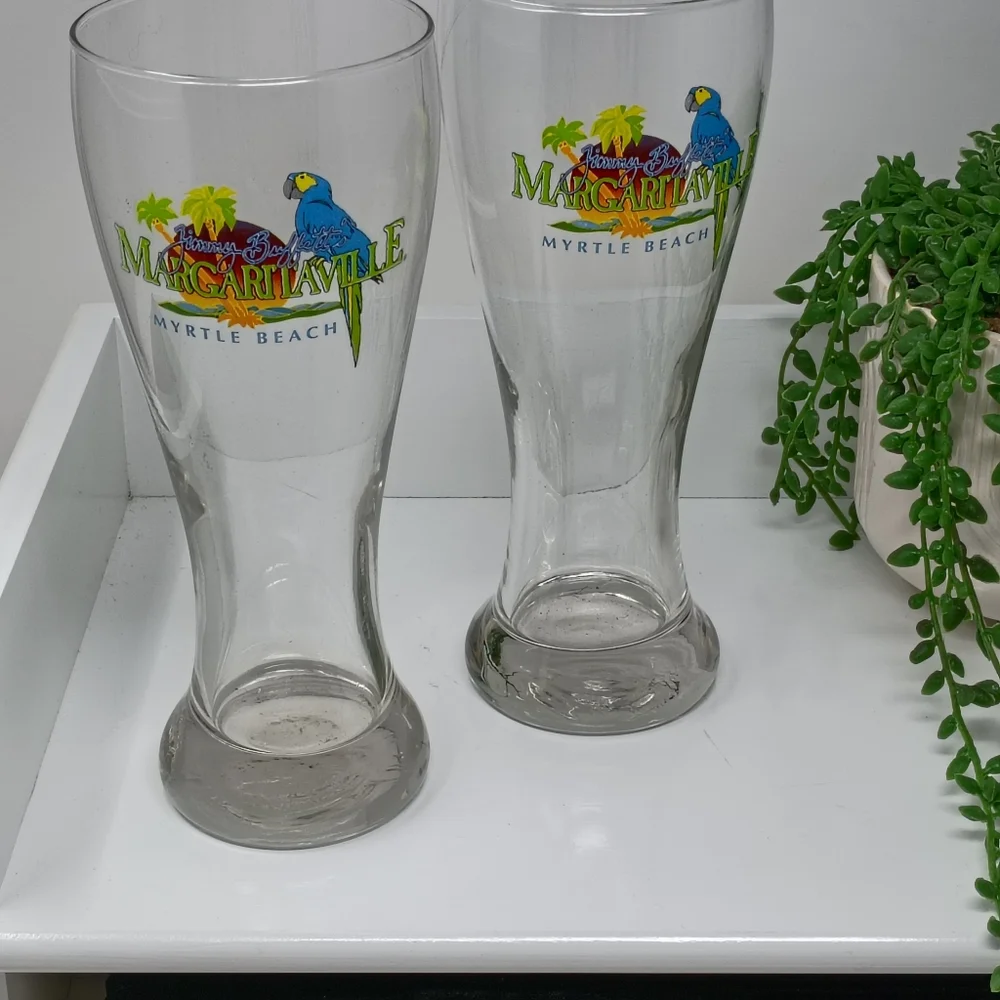 Jimmy Buffet Set Of 2 Myrtle Beach Margaritaville 20oz Pint Glasses